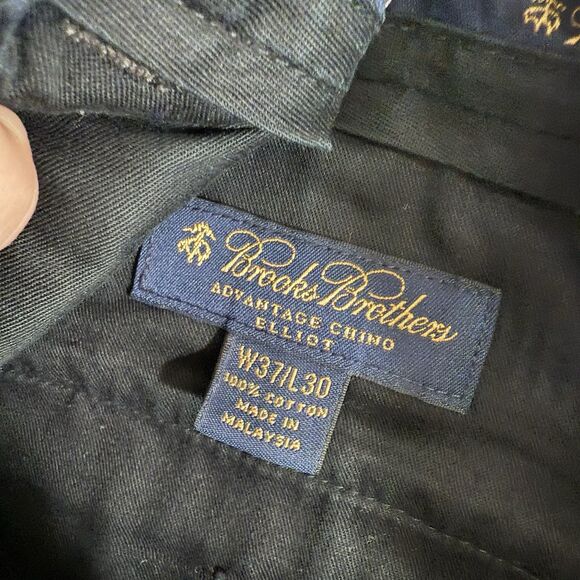 Brooks Brother Advantage Chino Elliot Pants Men's 37x30 Grey Pleated Cotton - Picture 5 of 10